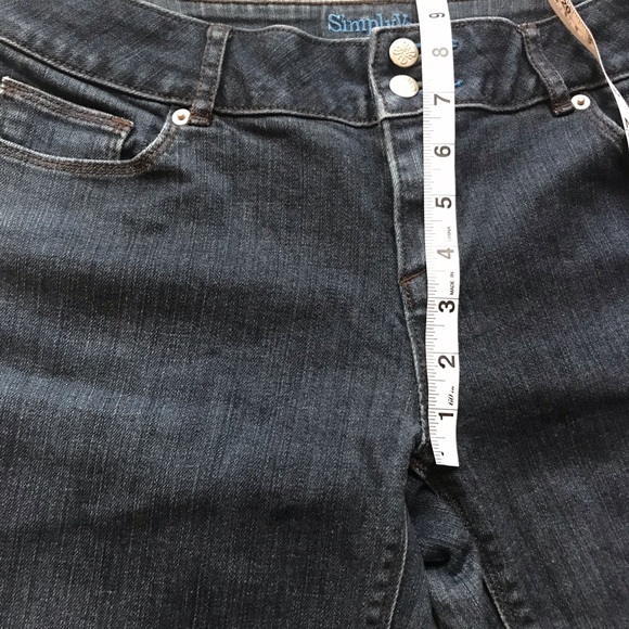 Simply Vera Vera Wang Straight Leg Jeans with Fringe size 6P - Picture 11 of 13